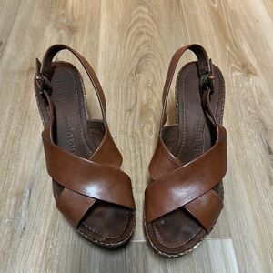 Brown wedges size 9